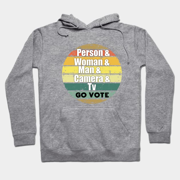 person woman man camera tv Hoodie by BAB